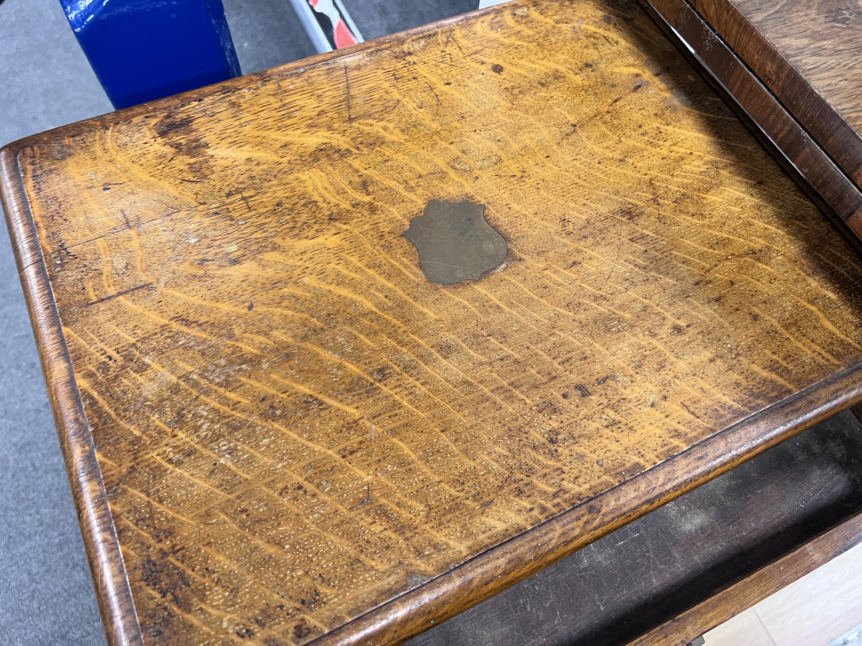 A Victorian golden oak collector's chest of twelve drawers, width 48cm, height 65cm